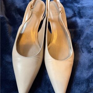 Stuart Weitzman Beige Pointed Toe Heels